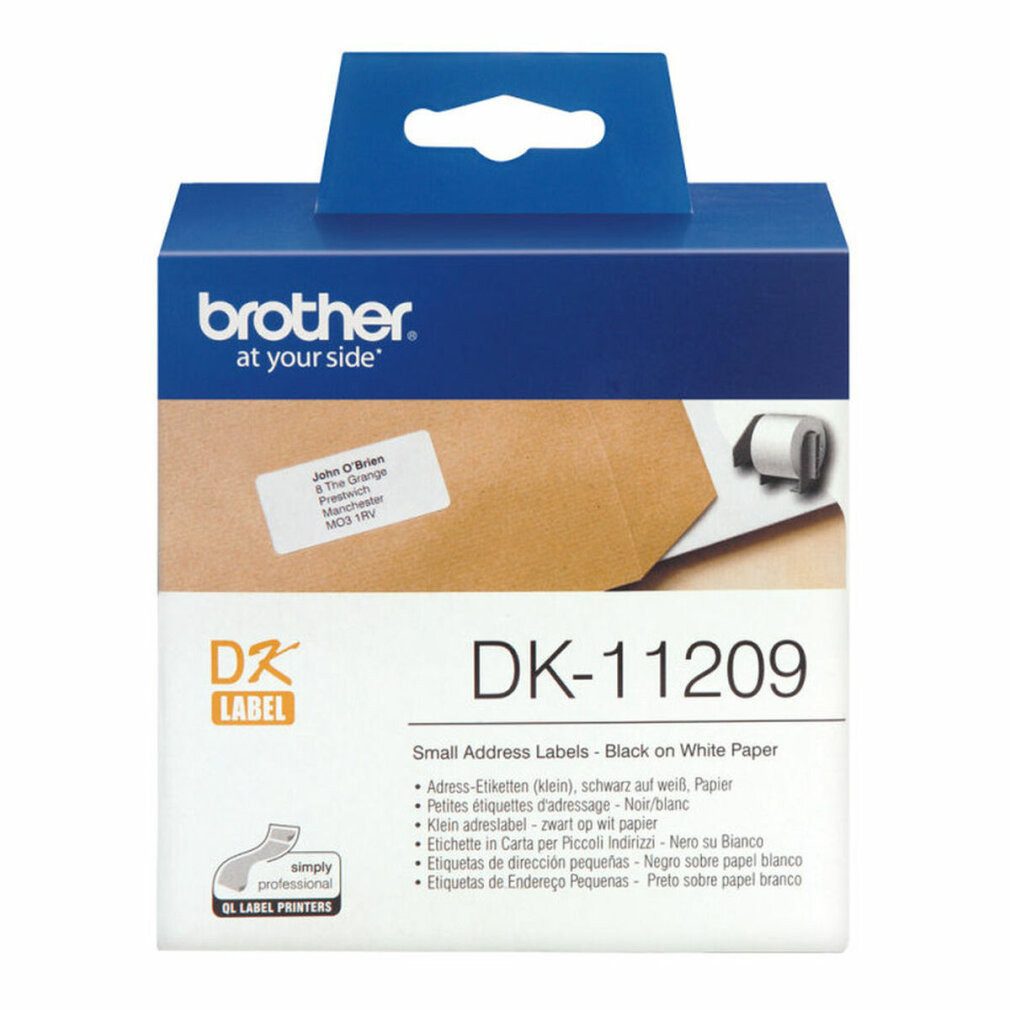 Thumbnail - Brother Etiketten DK-11209 Adressetiketten 29 x 90 mm weiß für P-Touch