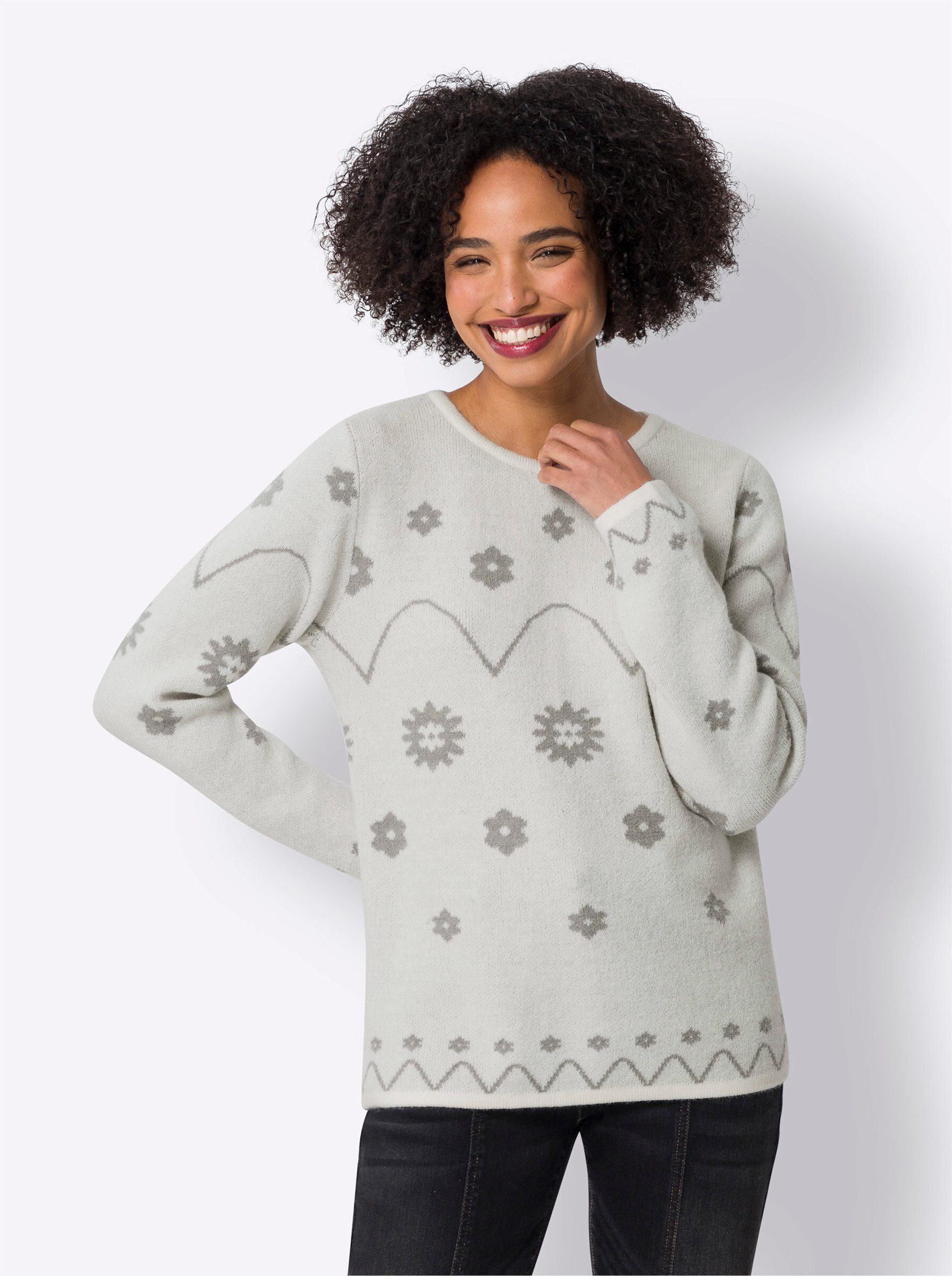 heine Strickpullover Langarm-Pullover . günstig online kaufen