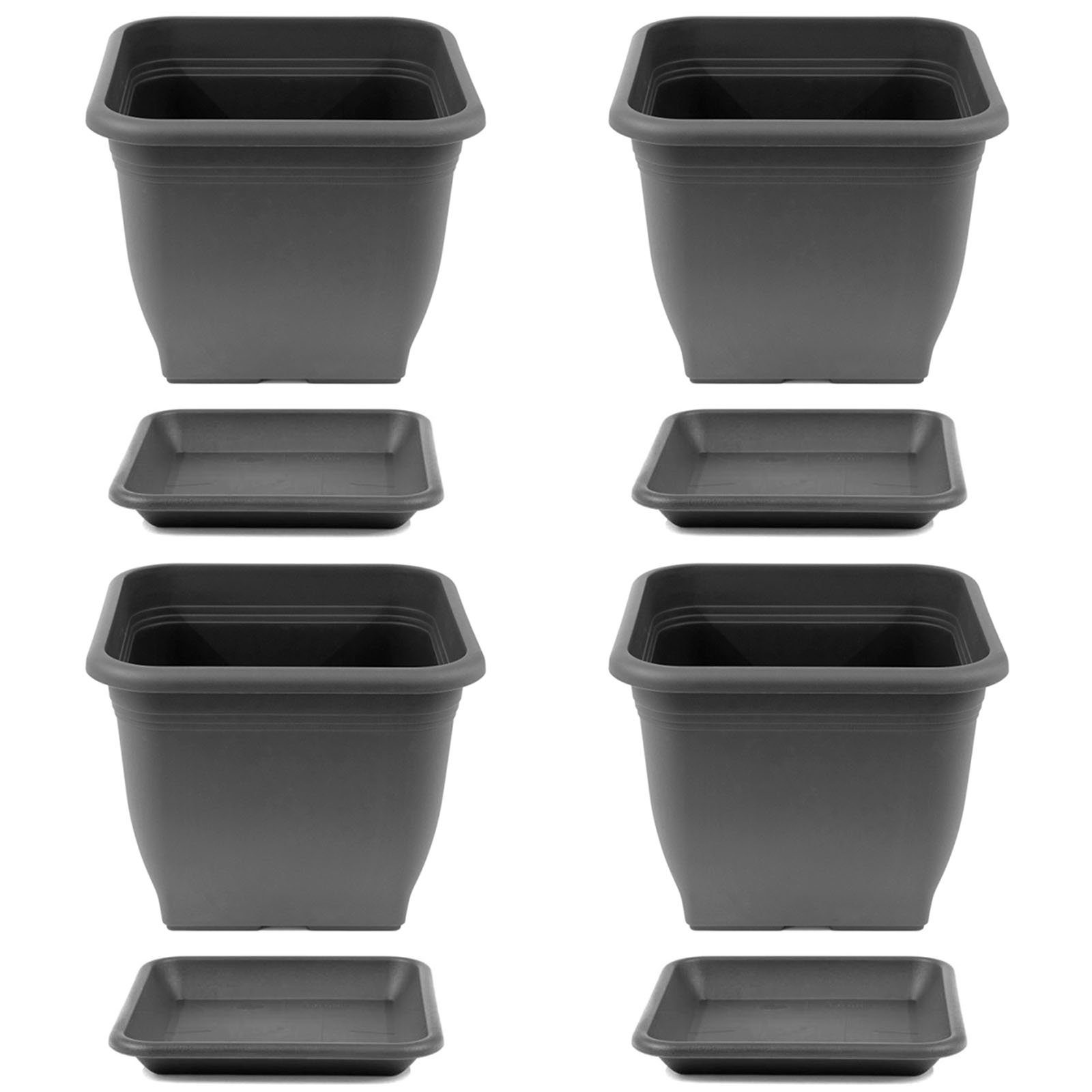 HAC24 Blumentopf Pflanztopf Kunststoff Pflanzkübel Pflanzuntersetzer günstig online kaufen