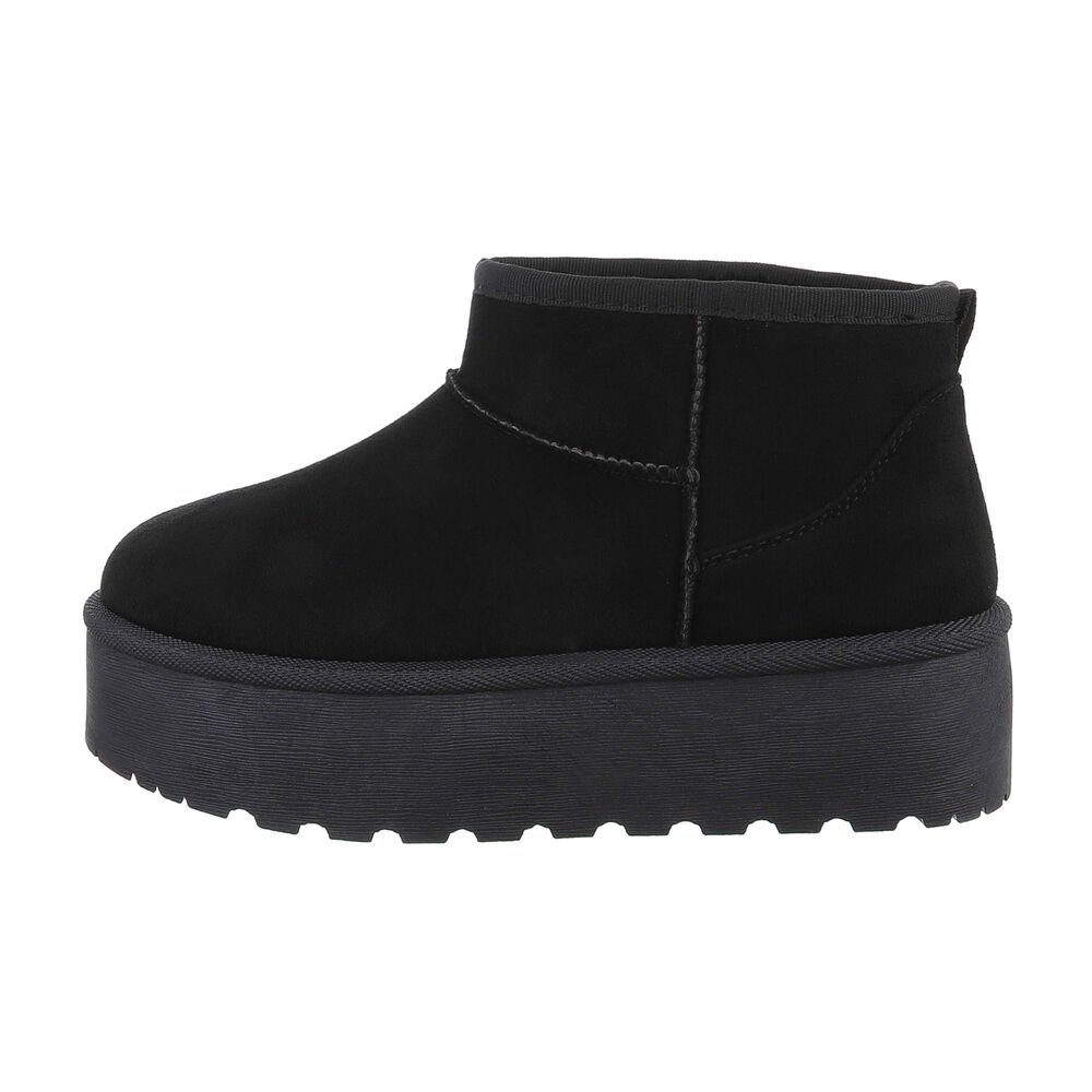 Ital-Design Damen Snowboots Freizeit Snowboots Plateaustiefeletten Snowboots (84338284) Flach Plateaustiefeletten in Schwarz