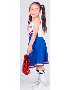 Das Kostümland Kostüm Cheerleader USA für Mädchen - Blau Weiß Rot