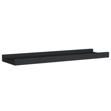 vidaXL Regal Bilderleisten 2 Stk. Schwarz 40x9x3 cm MDF, 2-tlg.