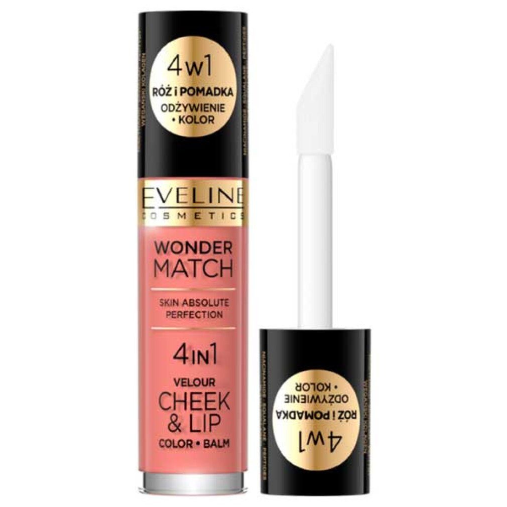 Eveline Cosmetics Rouge Eveline Wonder Match Erröten und Lippenstift 4-in-1 Nr. 01