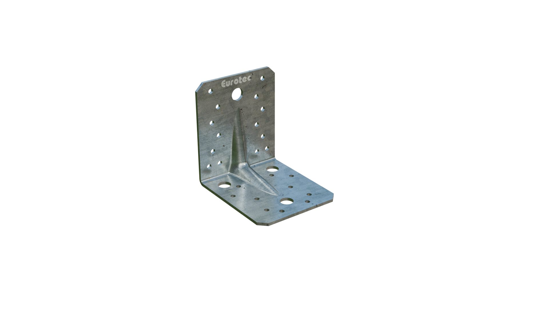 Eurotec Winkelverbinder Winkelverbinder mit Rippe, Stahl feuerverzinkt, 105x105x90 mm, (50-St)