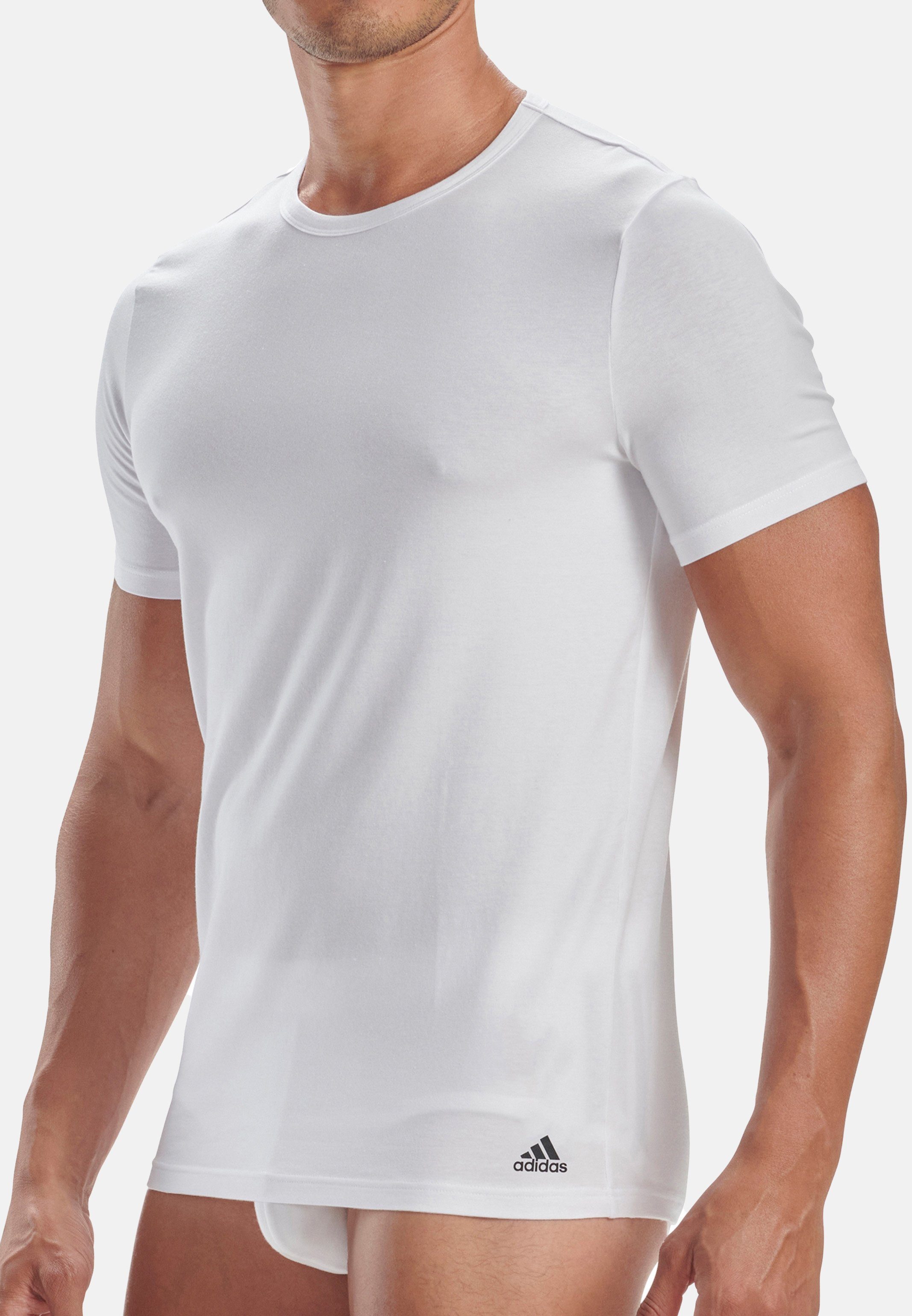 6er Kurzarm (Spar-Set, Unterhemd 6-St) Baumwolle Cotton Passform Core Sportswear adidas Legere Shirt / Pack Active Weiß - Unterhemd -