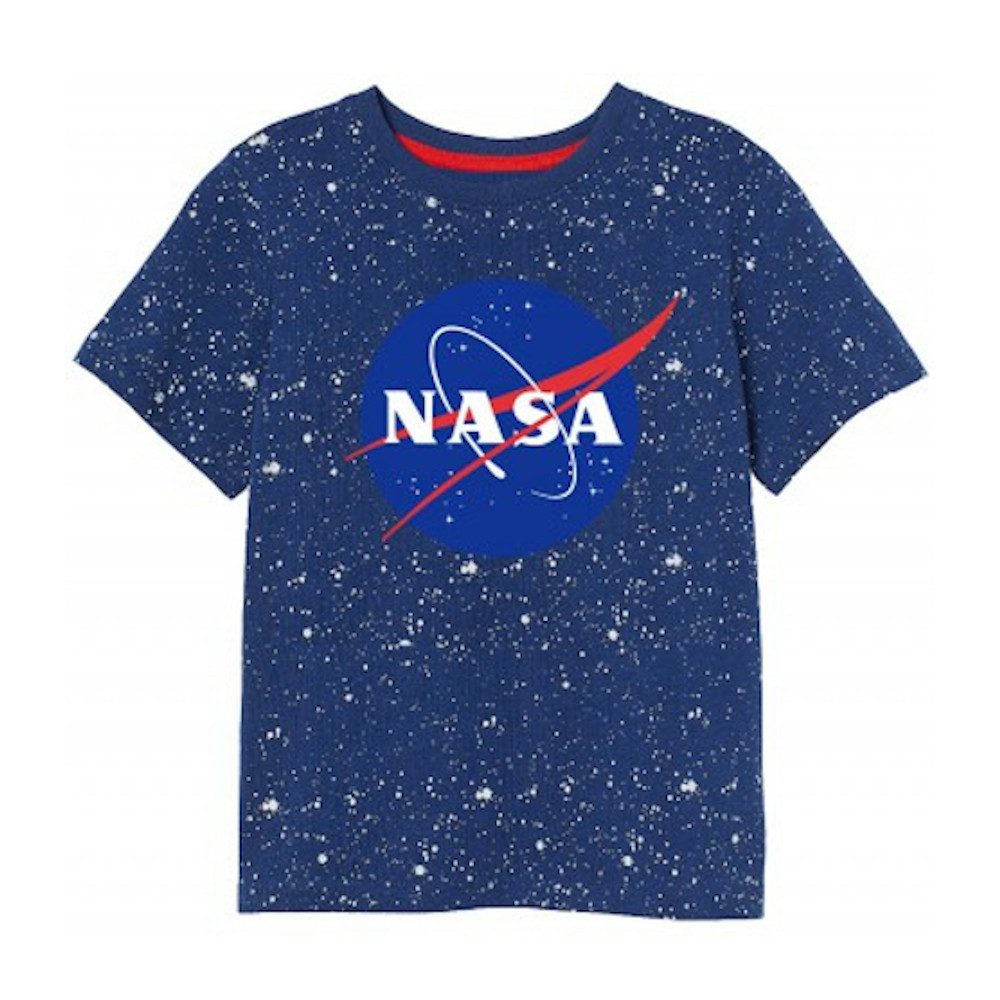NASA T-Shirt NASA Jungen T-Shirt Kurzarm, Weiß oder Blau, Gr. 134–164