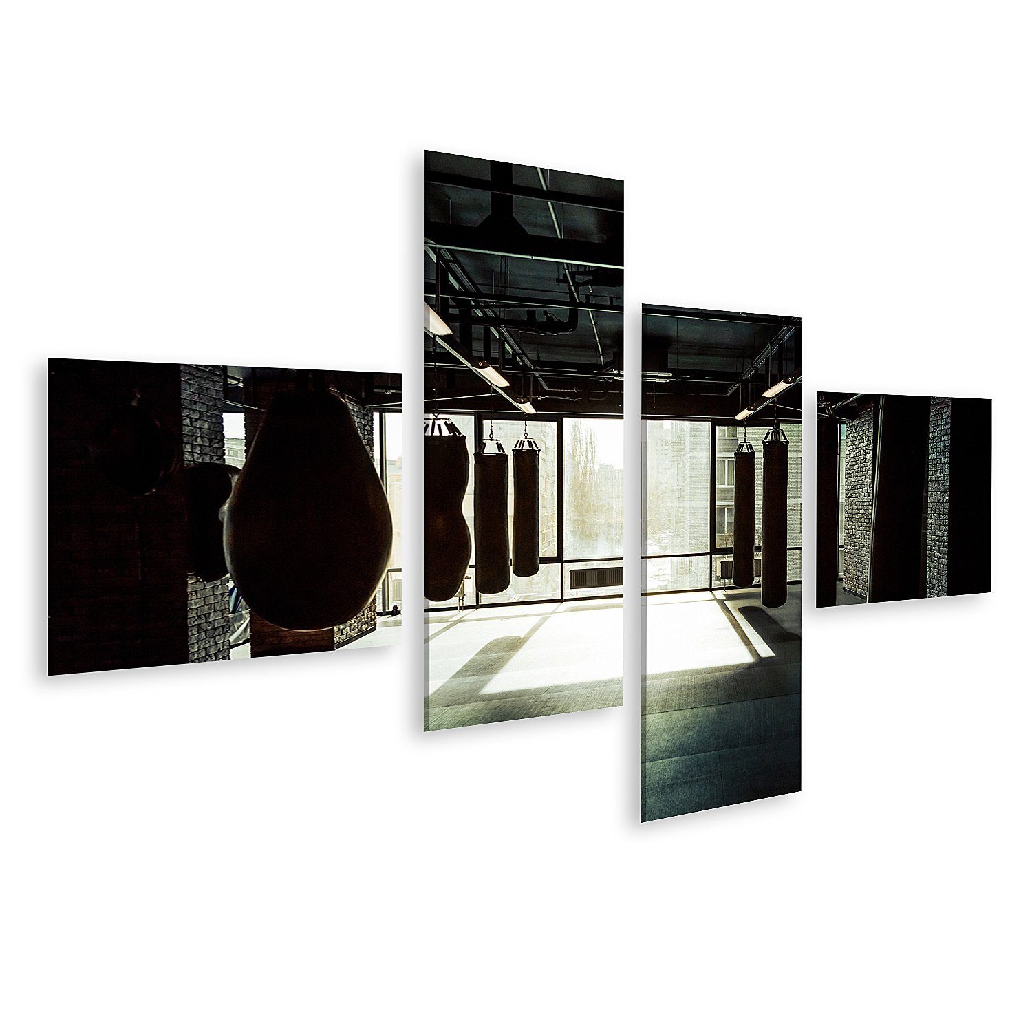 islandburner Leinwandbild Bild auf Leinwand fitnessstudio boxen boxring boxerin kampf kunst kuns