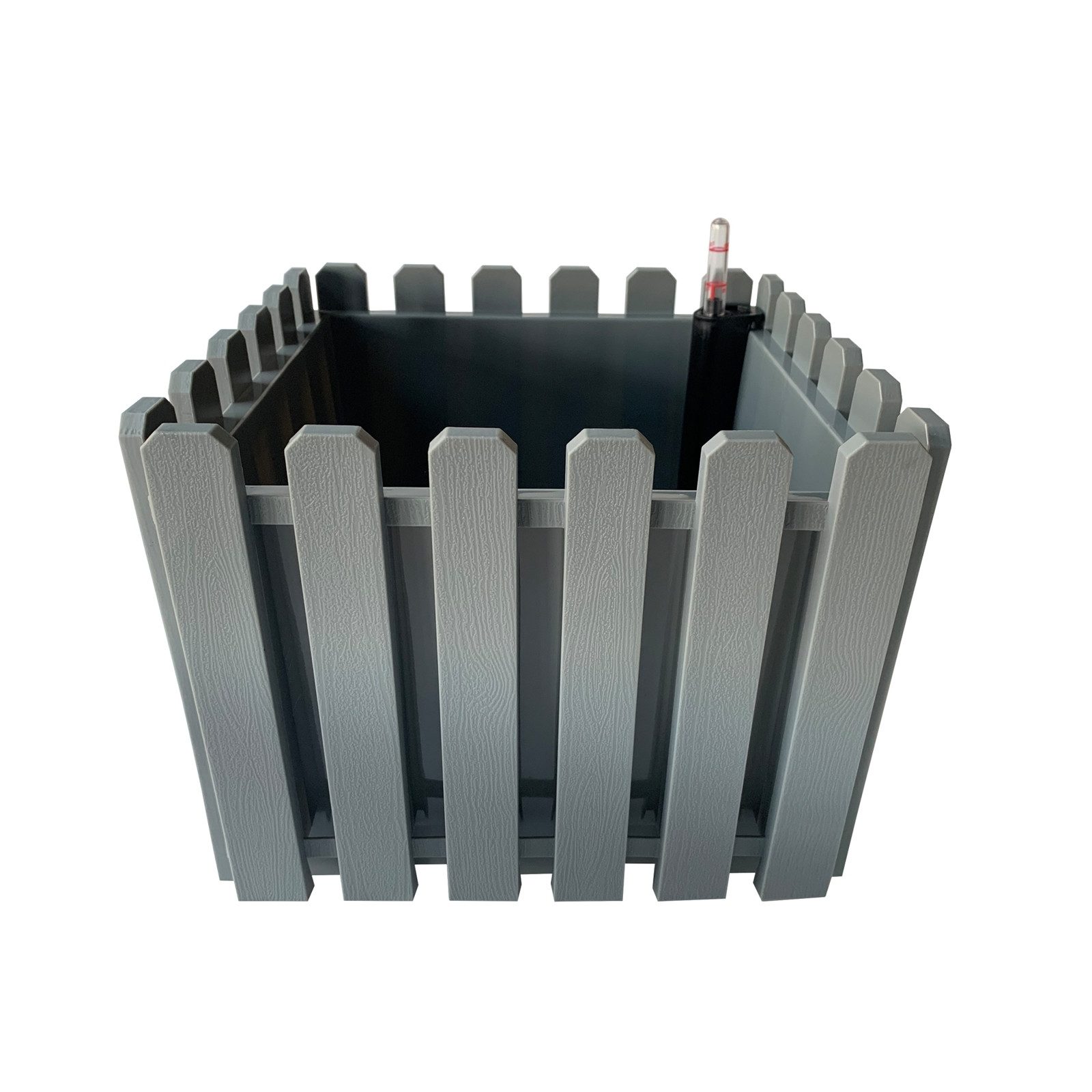 Blumentopf Blumentopf mit Wasserspeicher Nessa eckig grau