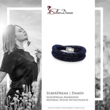 SilberDream Edelstahlarmband SilberDream Armband blau Arm-Schmuck (Armband), Damenarmband mit Edelstahl-Verschluss, Farbe: schwarz, grau, blau