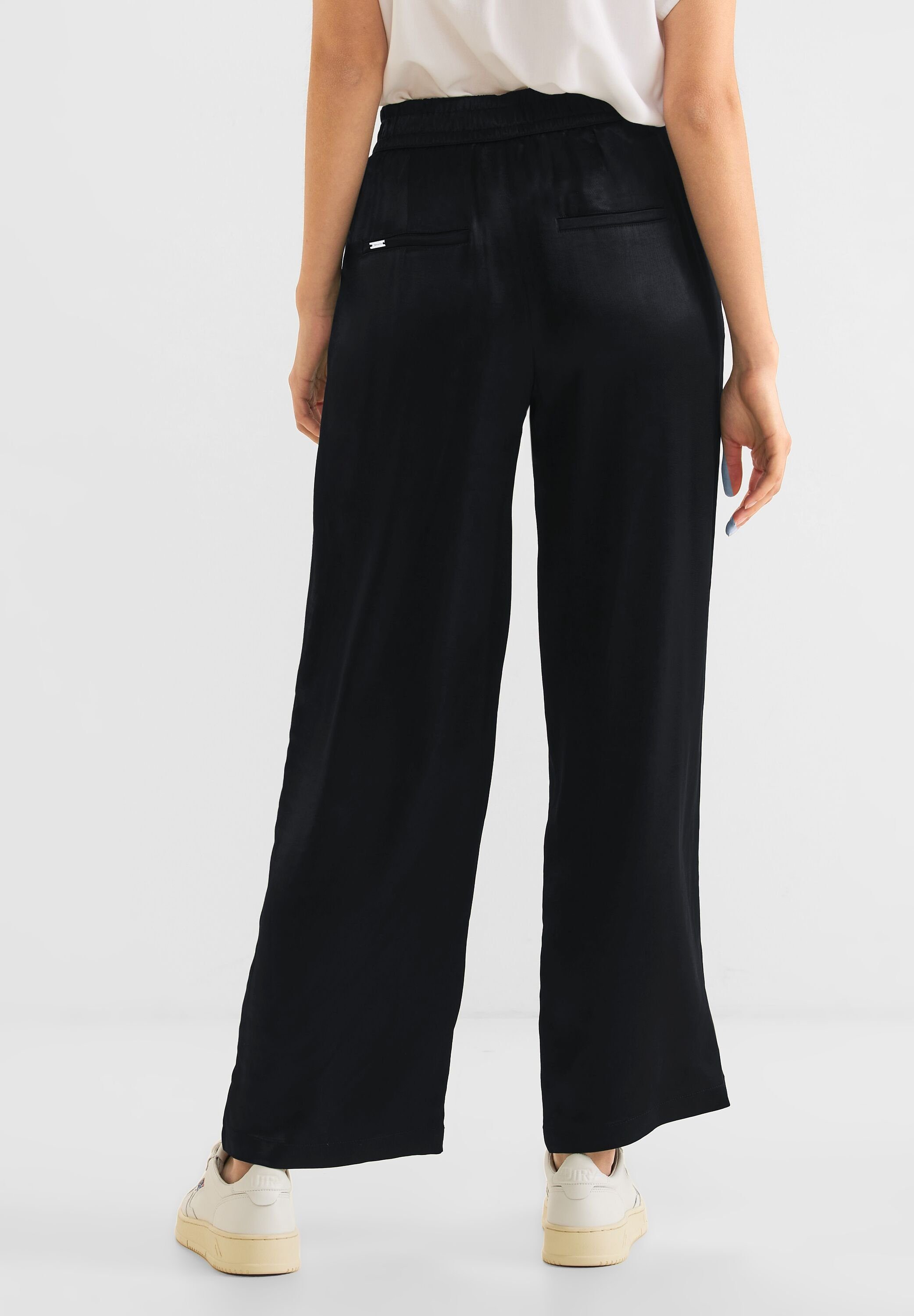 STREET ONE Black Unifarbe Culotte in