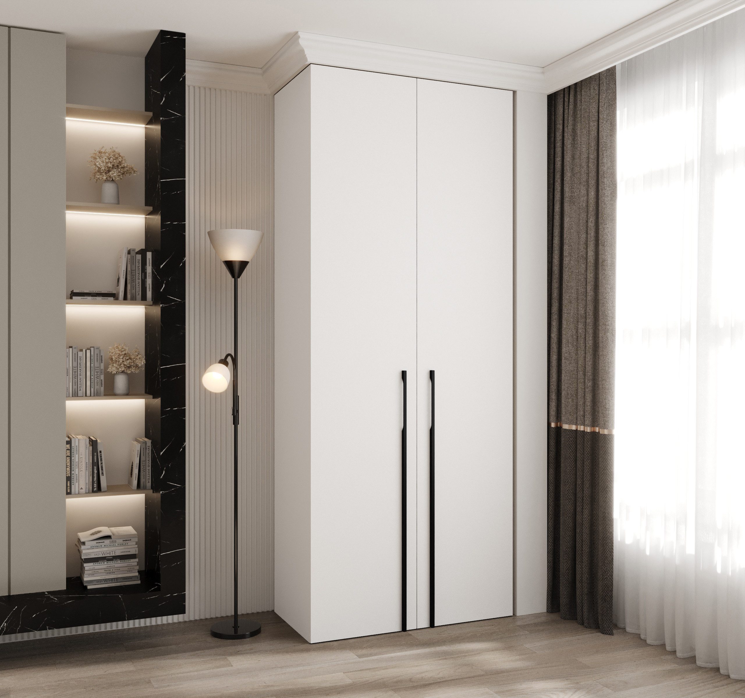 ABIKS MÖBEL Drehtürenschrank COMO 3 Schlafzimmerschrank mit Kleiderstange u günstig online kaufen