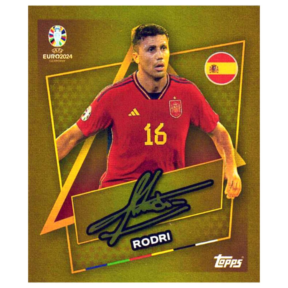 Topps Sticker Topps UEFA EURO 2024 Fußball EM Sammelsticker Gold Signature Sticker, (Set