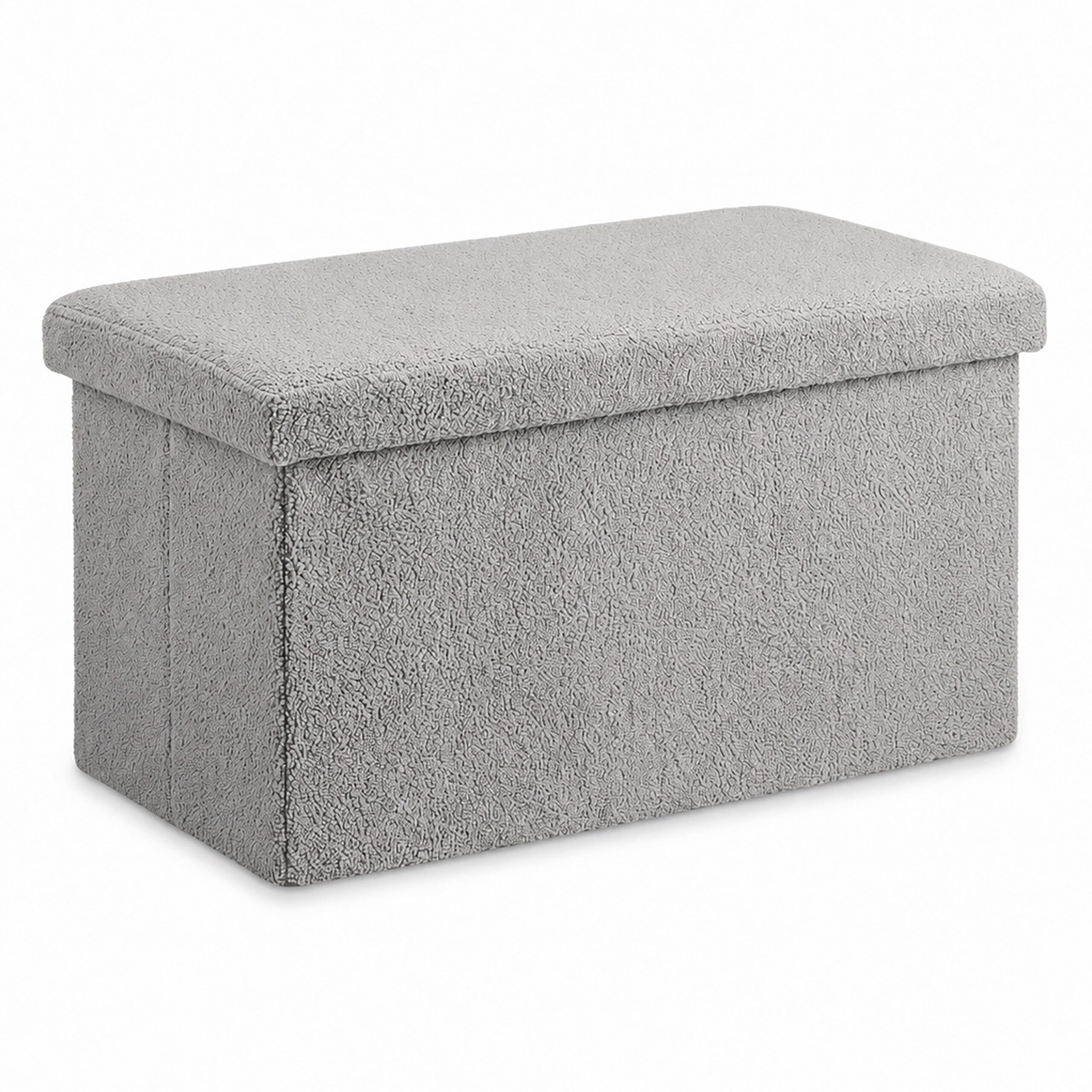 relaxdays Sitzbank aus Teddystoff (1-St), grau