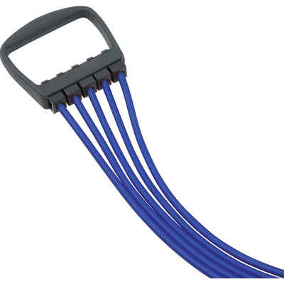 Deuser-Sports Trainingsbänder Deuser Band Zugband Zugseil blau stark 119002 Expander, Expander einstellbar, 5 abnehmbare elastische Schläuche