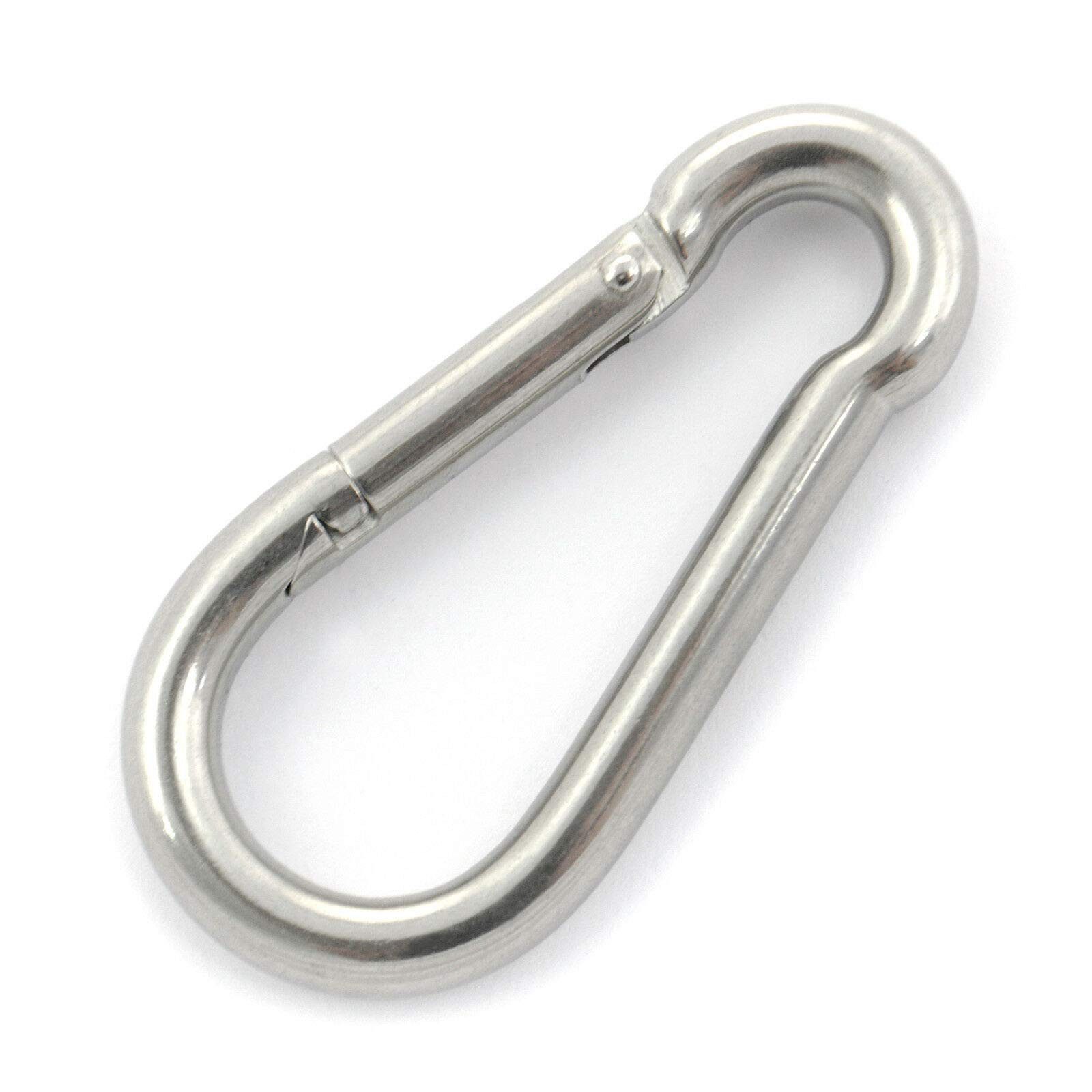 DQ-PP Karabiner DQ-PP 5x KARABINERHAKEN 3-12mm, karabiner haken, Edelstahl, V4A, Seilzubehör, Zubehör, Seil, Drahtseil, Zubehörteile