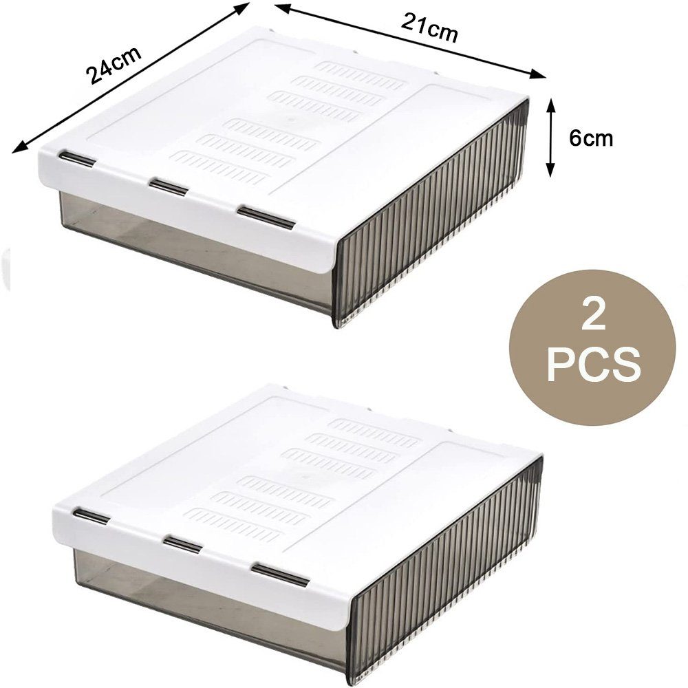 (2 Organizer NUODWELL 2 Selbstklebende Schreibtisch Untertischschublade St) Stück Organizer