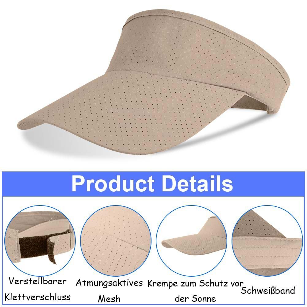 Bwecuy Schirmmütze Unisex Sommer Schirmmütze Schnelltrocknend Sonnenvisier