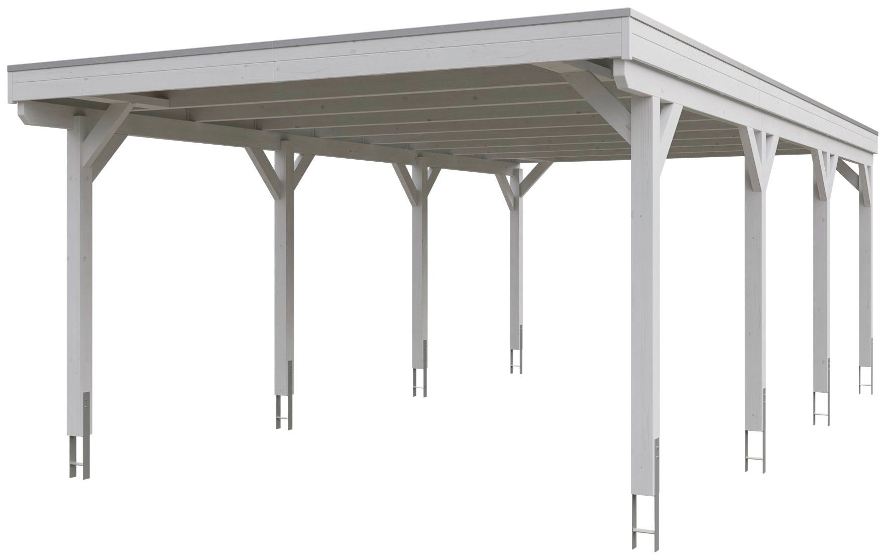 mit Skanholz Einzelcarport Einfahrtshöhe, Grunewald, 395 BxT: EPDM-Dach cm 427x796 cm,