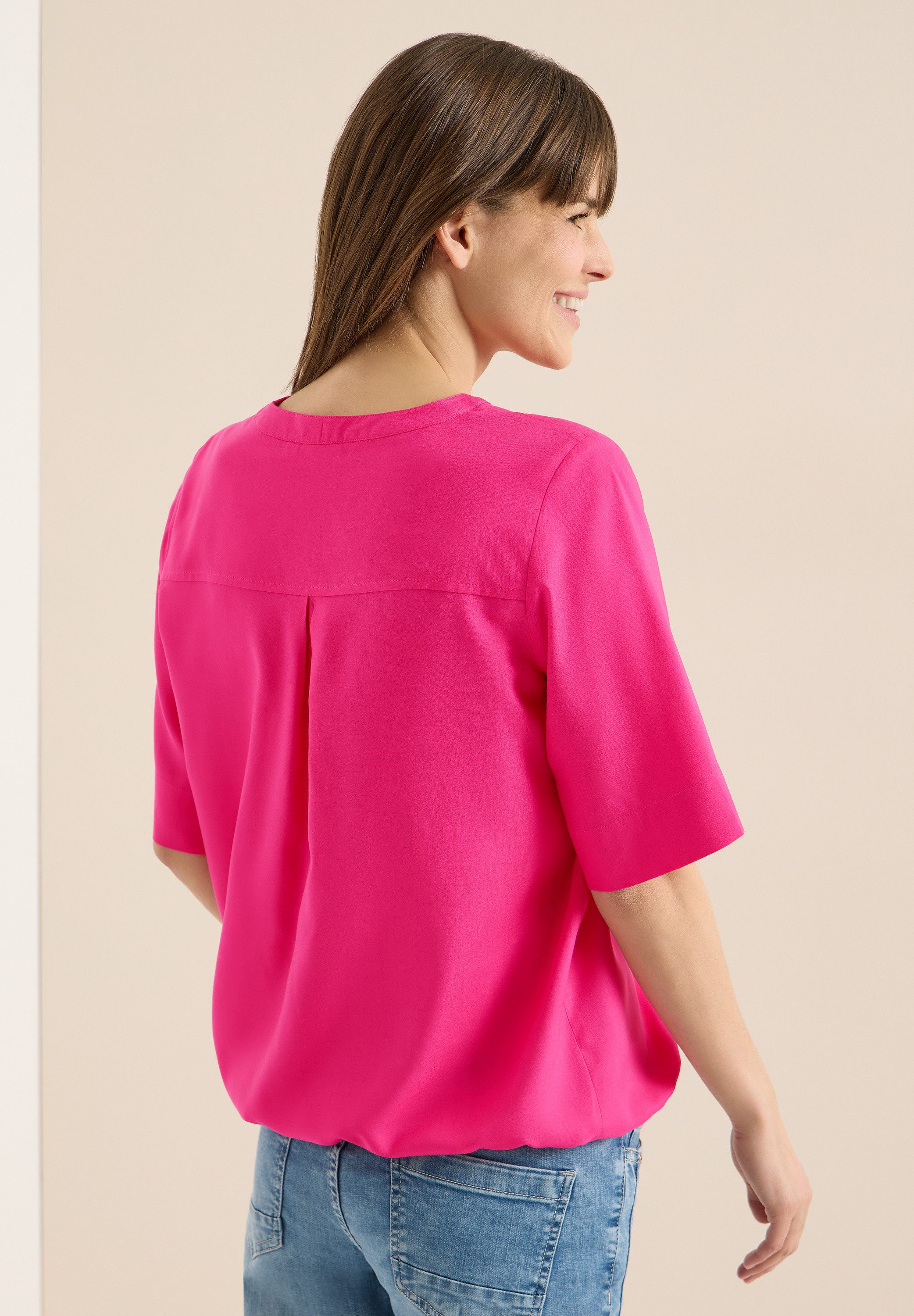 CECIL Shirtbluse mit geschlitztem Rundhalsausschnitt günstig online kaufen