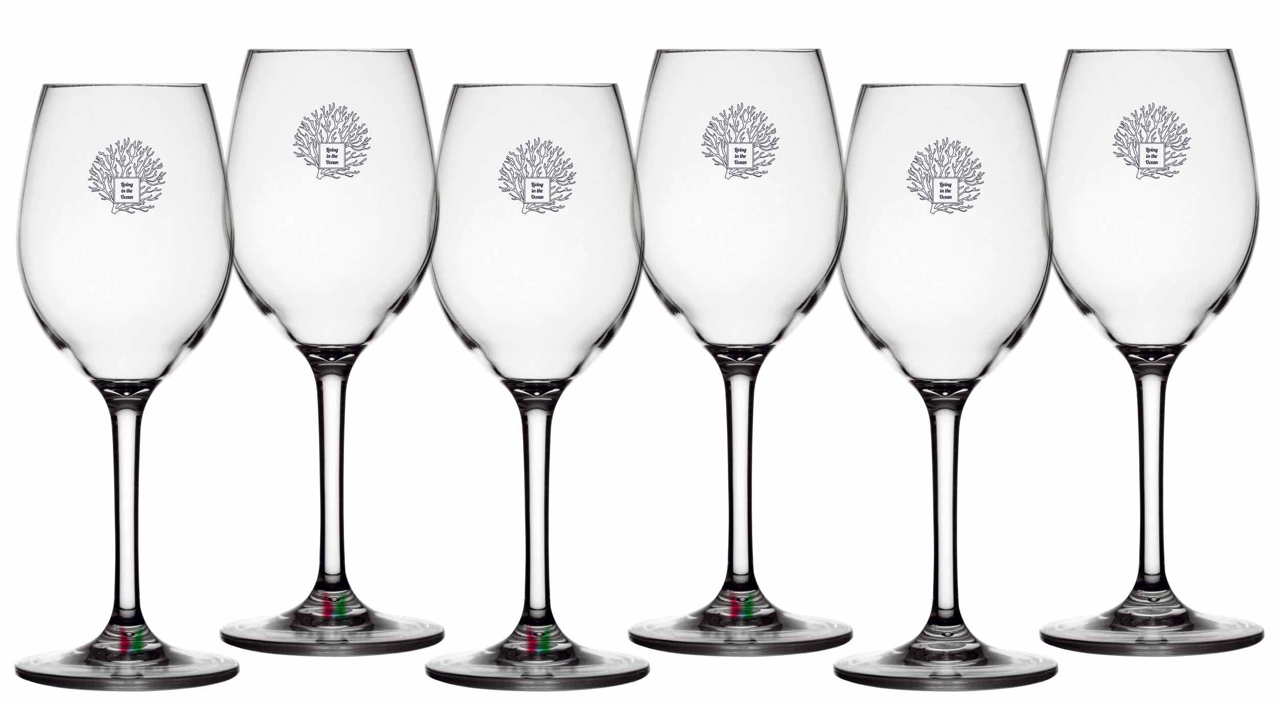 Weinglas Wein Glas Set 6 Stück, unzerbrechlich - Living