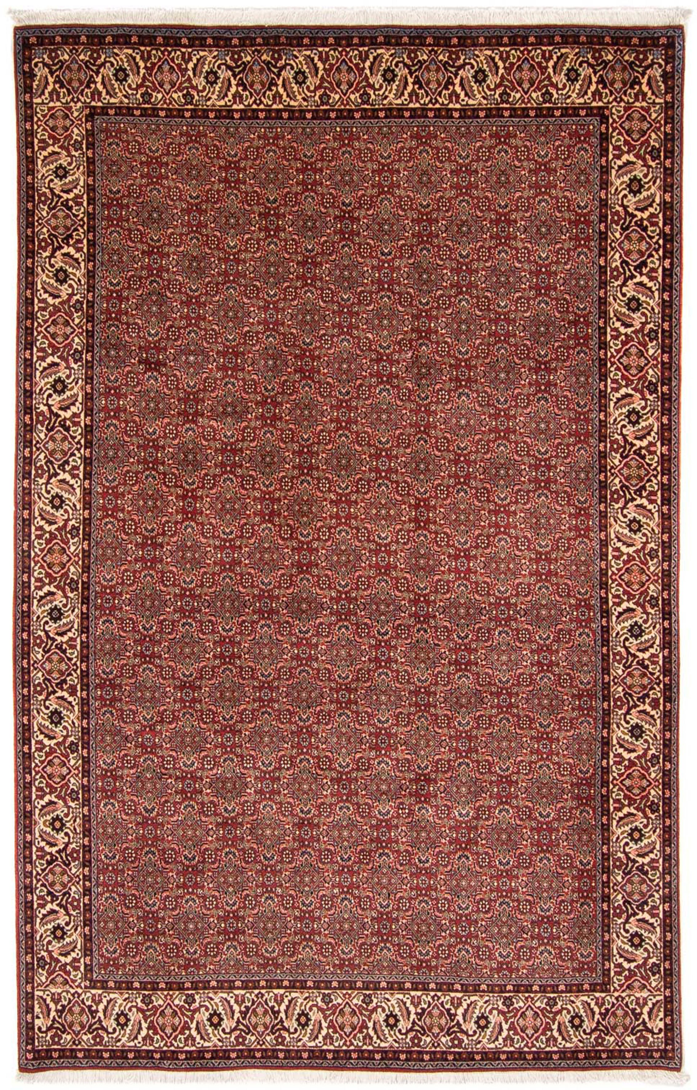 Orientteppich Perser - Bidjar - 298 x 200 cm - dunkelrot, morgenland, rechteckig, Höhe: 15 mm, Wohnzimmer, Handgeknüpft, Einzelstück mit Zertifikat