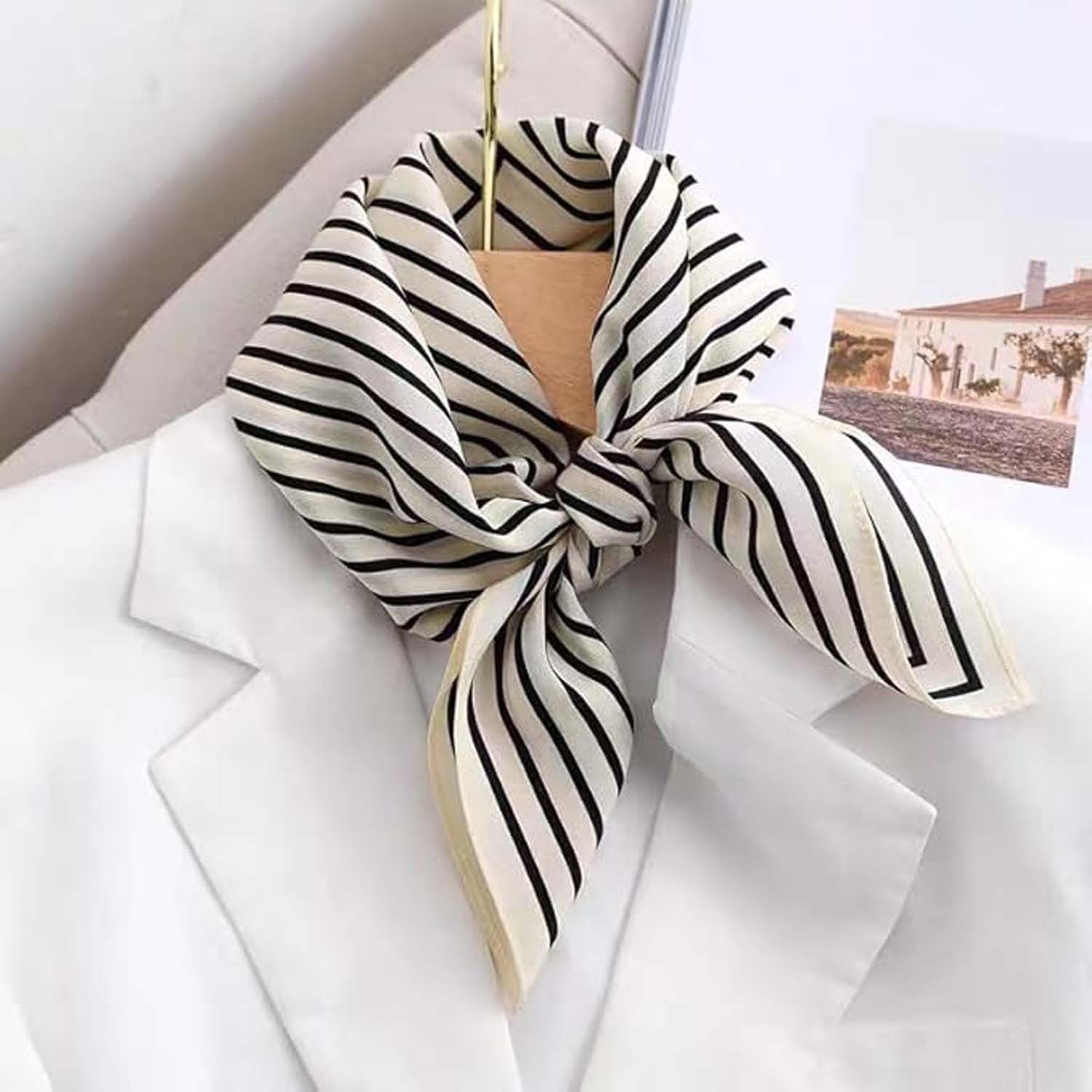Zaewry Seidentuch Stirnband Quadratischer Haar-Bandanas-Schal für Damen – Bild 4 von 5