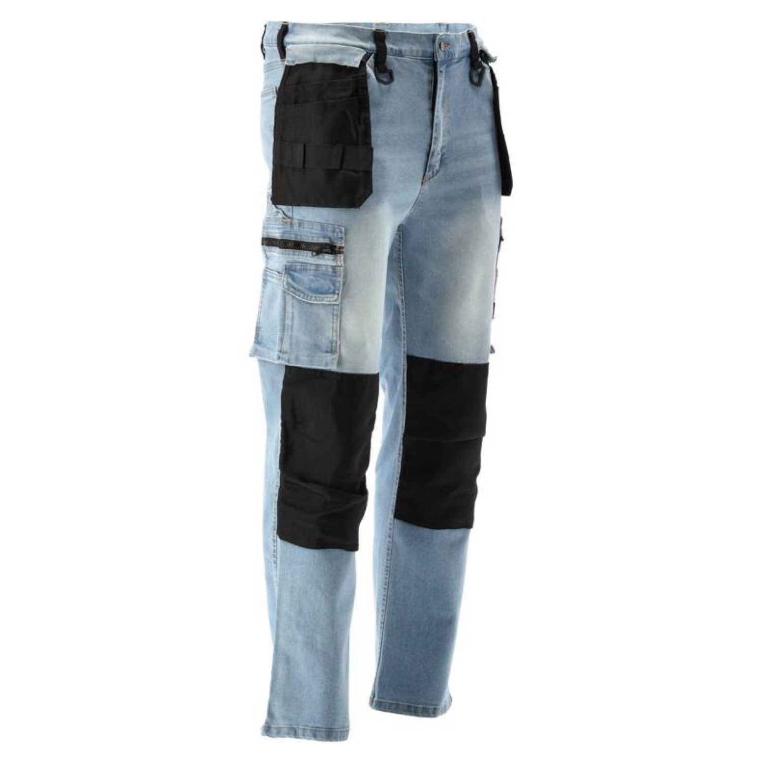 TRIZERATOP Arbeitshose Arbeitshose, Strech Jeans, blau/schwarz Gr. S-XXL