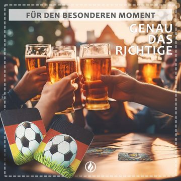 Funke & Brand Bierdeckel Fussball Deutschland - Tisch-Deko für die EM - Tischdeko Fußball