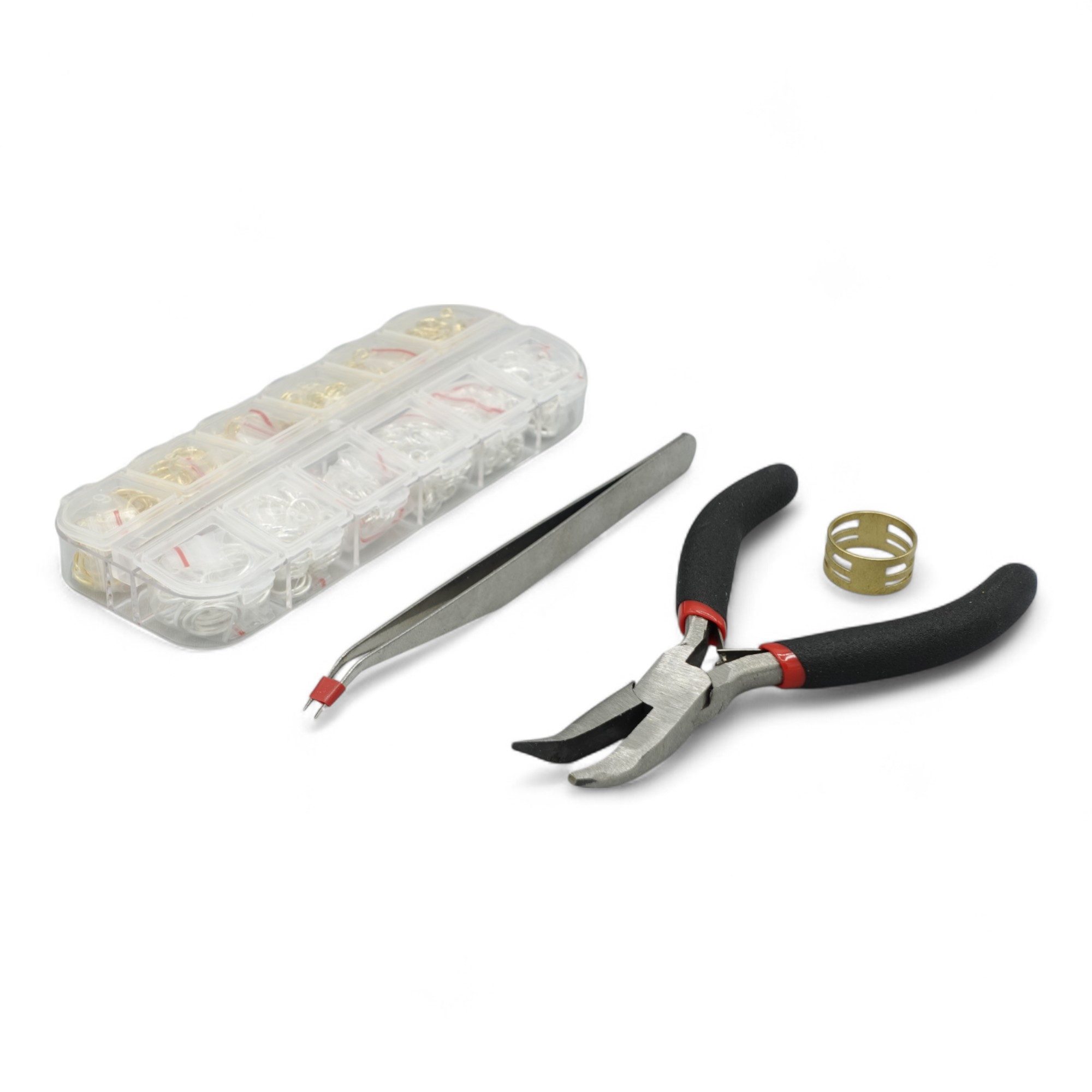 Zoelibat Werkzeugset Schmuck Reparatur Set – Inkl. Zange, Pinzette, Ringe & Karabiner in
