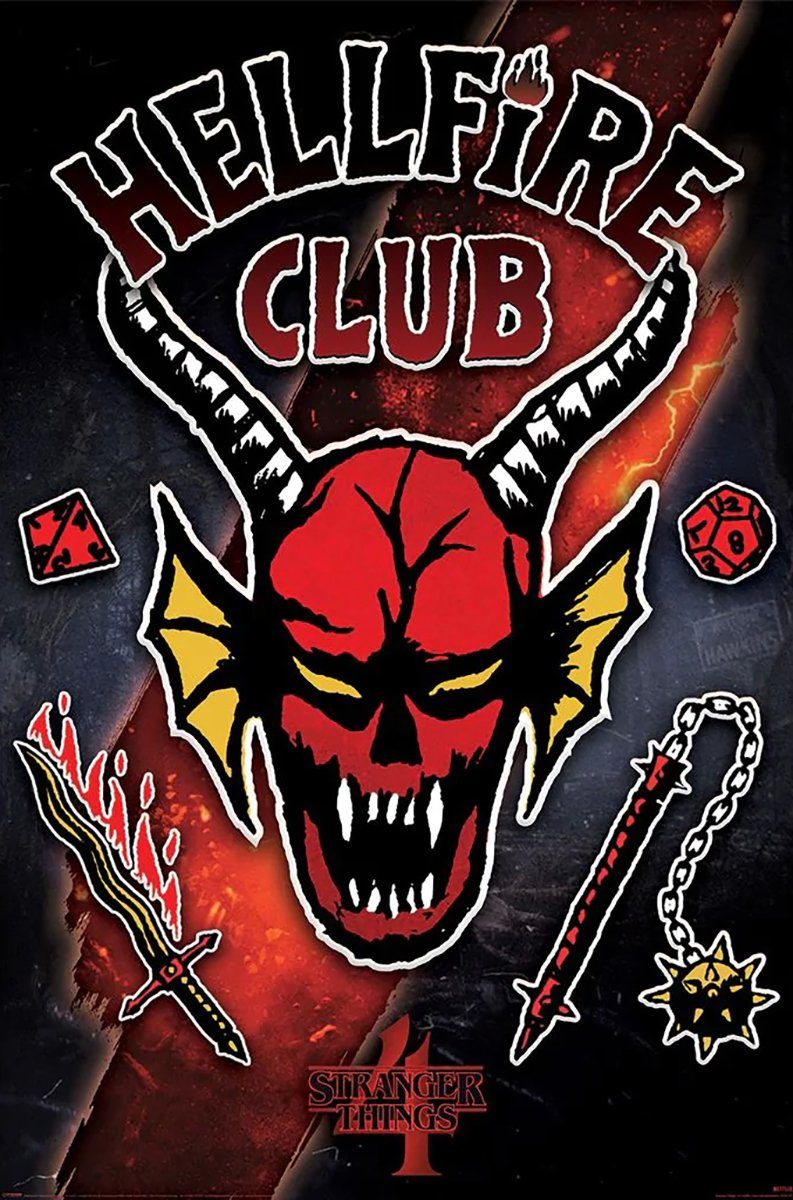 PYRAMID Poster Stranger Things 4 Poster Hellfire Club Emblem Rift 61 x 91,5 cm