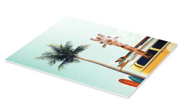 Posterlounge Forex-Bild Kidz Collection, Surfer Giraffe, Jugendzimmer Fotografie