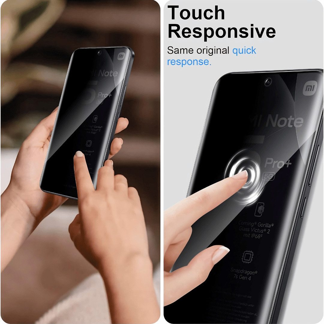 SmartUP Displayschutzglas für Xiaomi Redmi Note 15 Pro Plus Display AntiSpy Privacy Blickschutz für Xiaomi Redmi Note 15 Pro Plus, Blickschutz, Anti-Spy – Bild 2 von 5