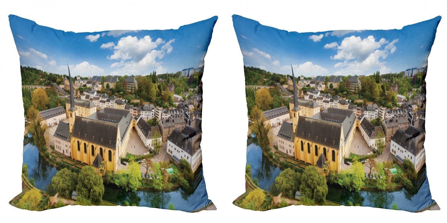 Kissenbezüge Modern Accent Doppelseitiger Digitaldruck, Abakuhaus (2 Stück), Stadtansicht Luftbild der Altstadt