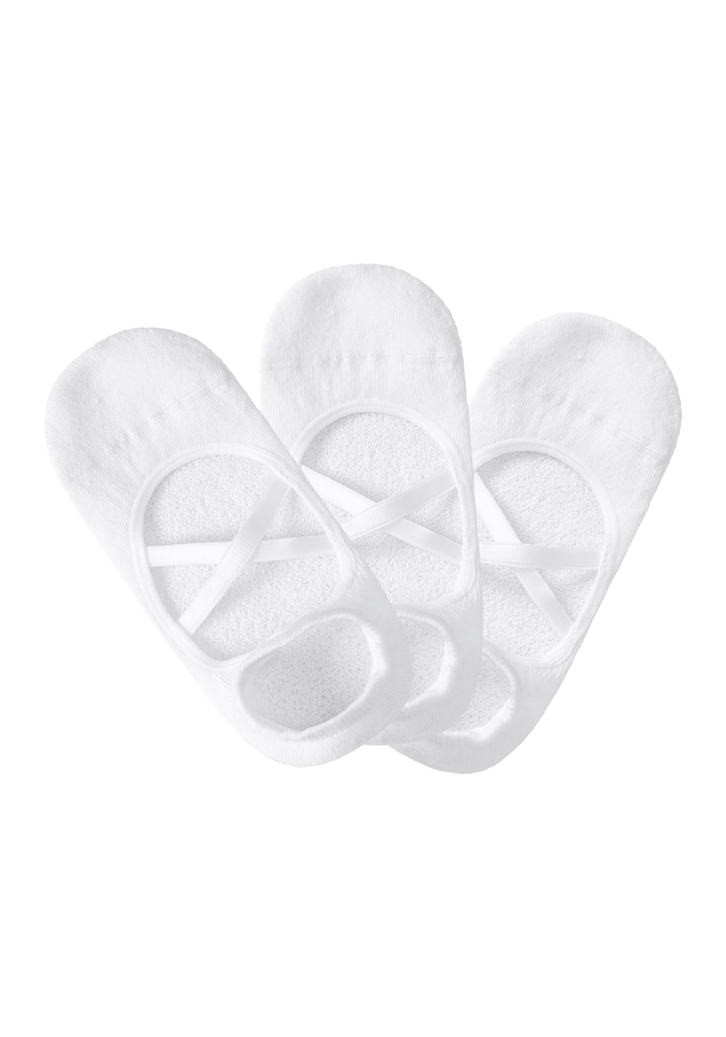 LASCANA ACTIVE Füßlinge (Packung, 3-Paar) mit elegant überkreuzten Laschen