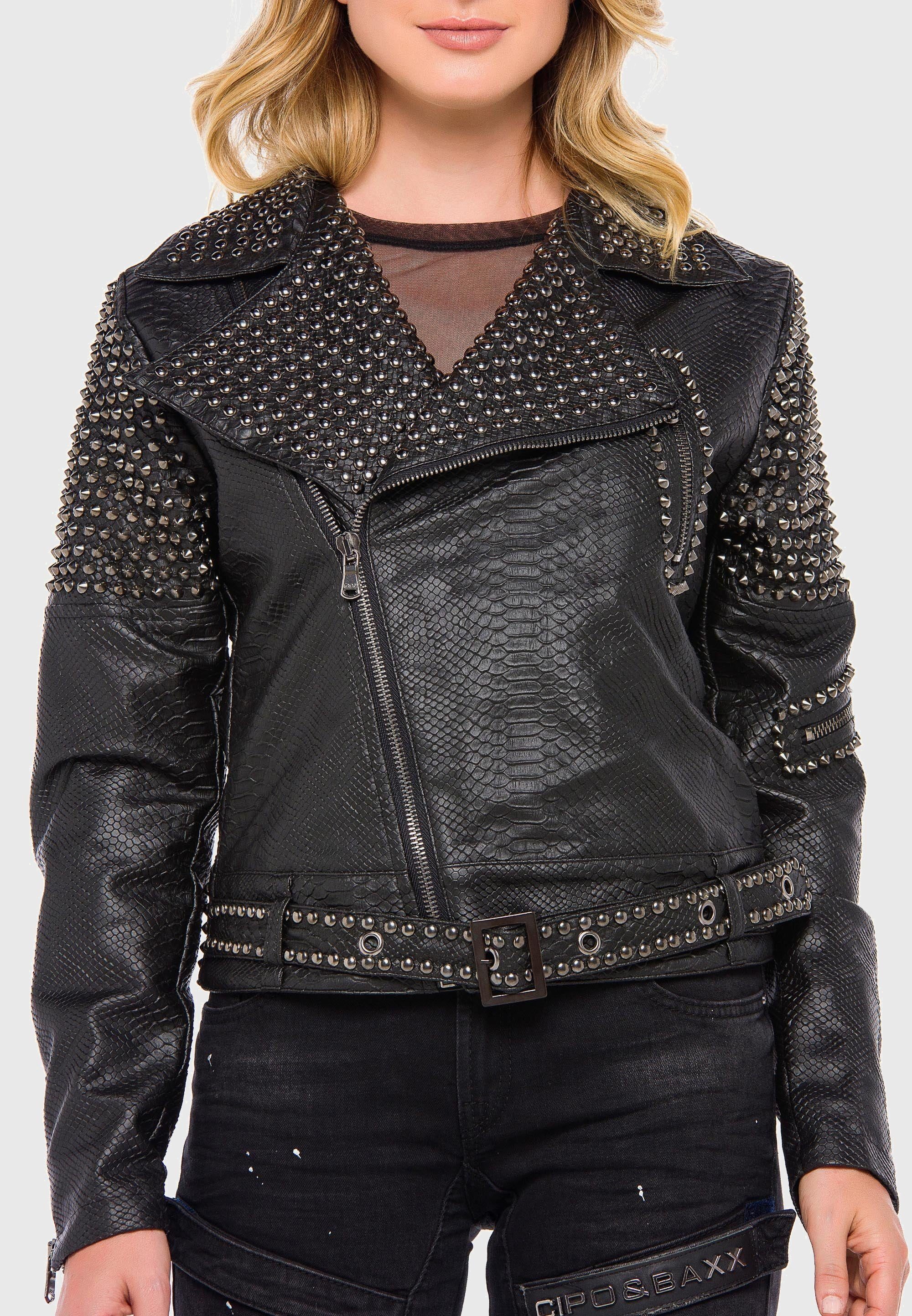 Cipo & Baxx Lederimitatjacke WJ167 aus Kunstleder