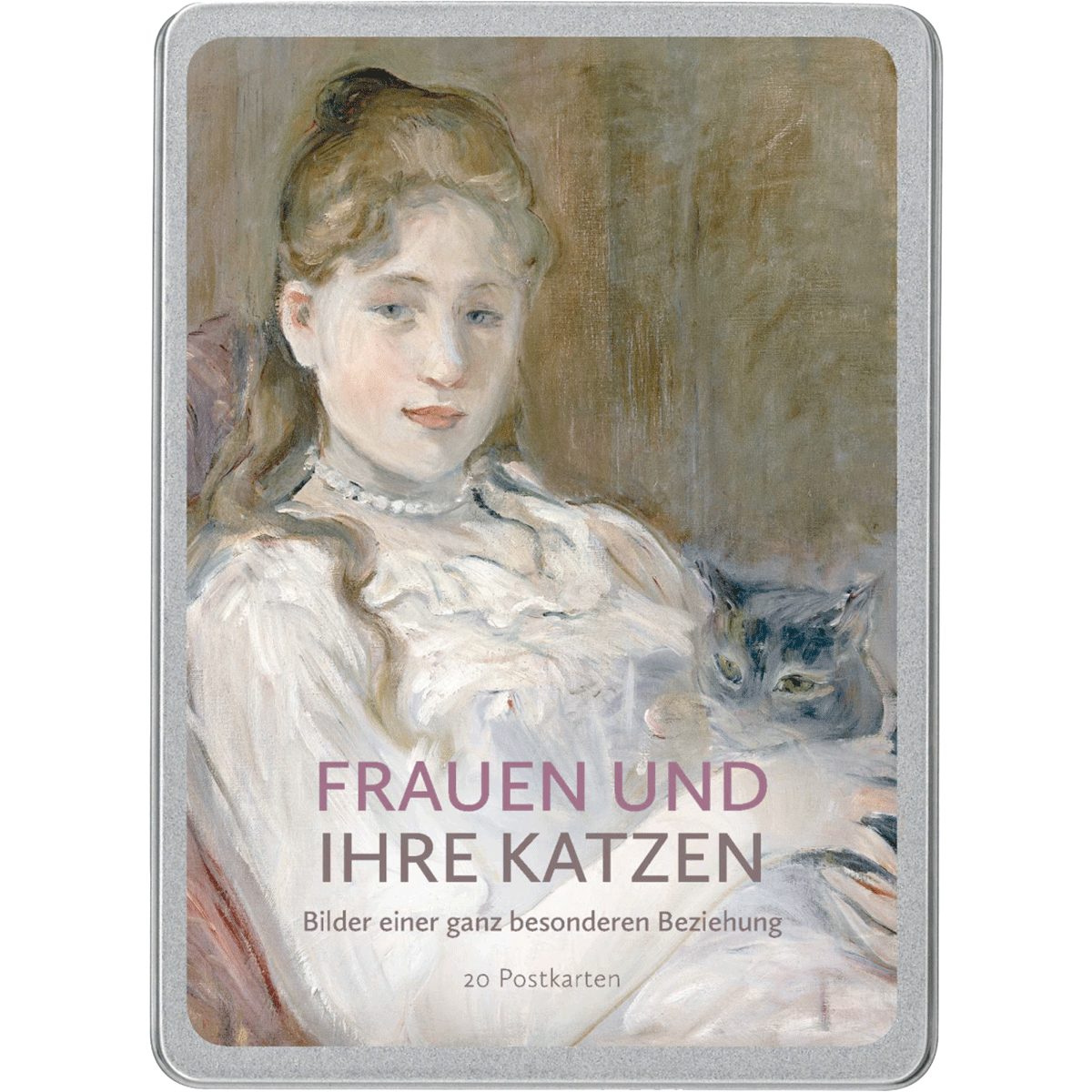 Postkarte Frauen und ihre Katzen: Bilder einer ganz besonderen Beziehung