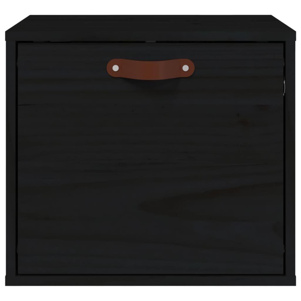 cm Wandschrank vidaXL Kiefer, Regal Schwarz Massivholz 1-tlg. 40x30x35