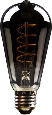 BLULAXA LED-Filament Vintage, E27, 10 St., Extra-Warmweiß, 10er-Set, Vintage ST64, smoky, superwarmweis