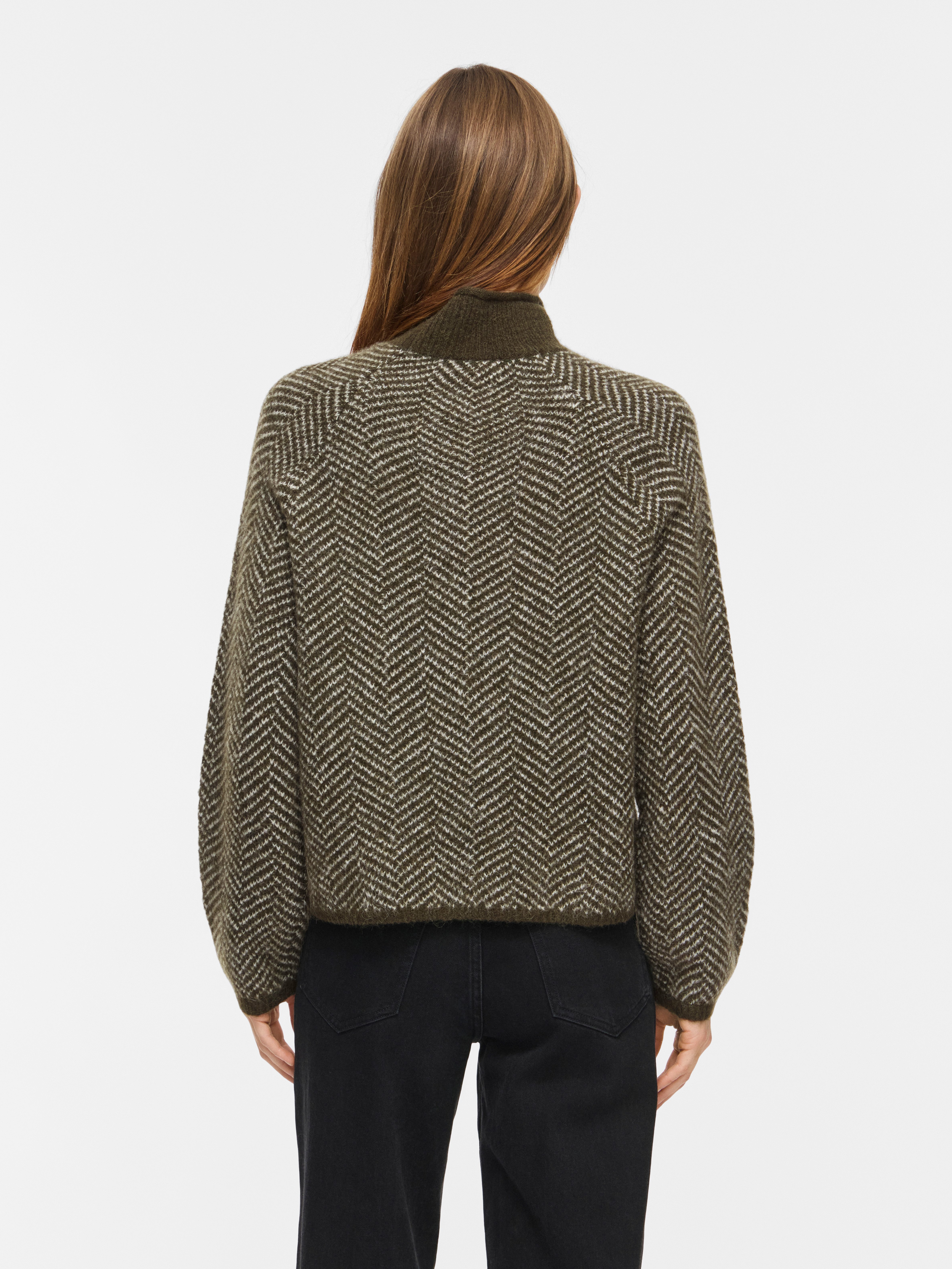 Vila Stehkragenpullover VILORY HIGH NECK L/S KNIT TOP - NOOS Materialmix, regular fit