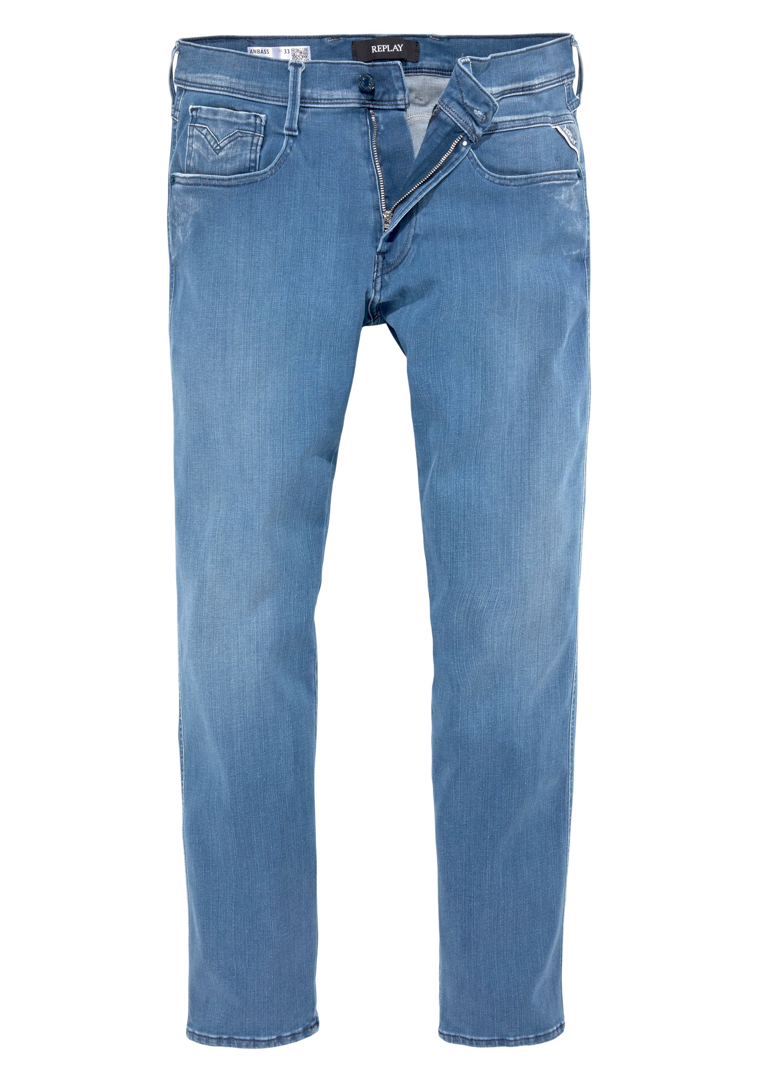 Replay ANBASS light Slim-fit-Jeans blue