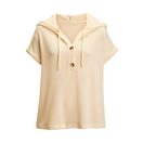 LASCANA Kapuzenshirt aus sommerlichem Waffelstrick Sommerhoody mit Knopfleiste
