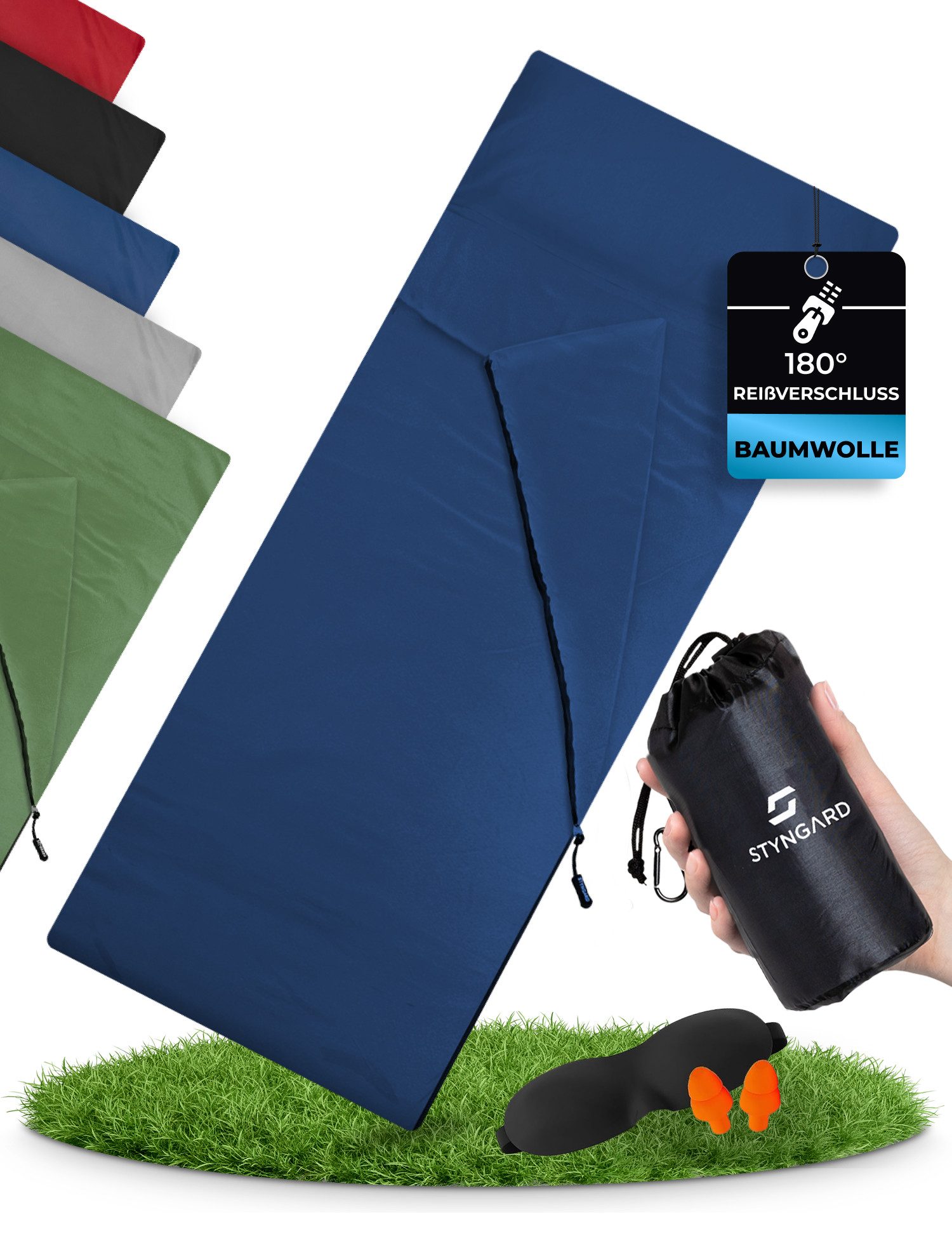 Styngard Schlafsackinlett Hüttenschlafsack Baumwolle Ultraleicht [350g] - k günstig online kaufen