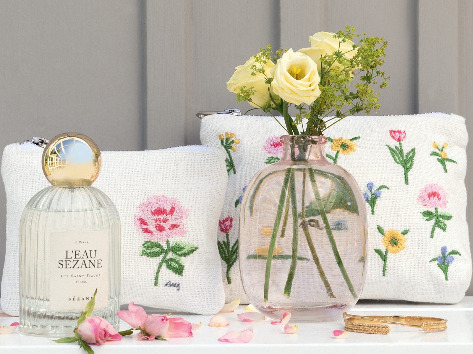 Greengate Geschirrtuch Agnes Geschirrtuch bedruckt white 70x50cm