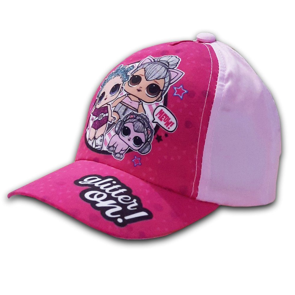 L.O.L. SURPRISE! Baseball Cap LOL Rosa Kinder Gr. oder ON! cm 54 Glitter 52 in Mädchen Pink Kopfumfang, Basecap oder Surprise