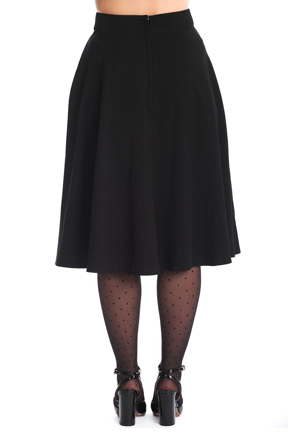Banned A-Linien-Rock Book Club Schwarz Retro Vintage Swing Skirt