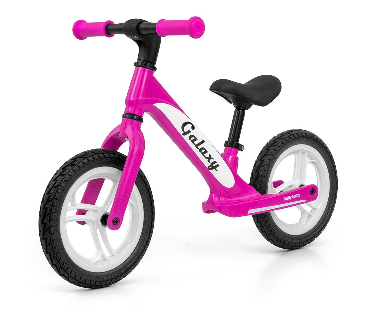 LeNoSa Laufrad Balance Bike • Magnesium • Jungen und Mädchen - 12 Zoll • Lauflernrad für Kinder • Alter 3+ pink