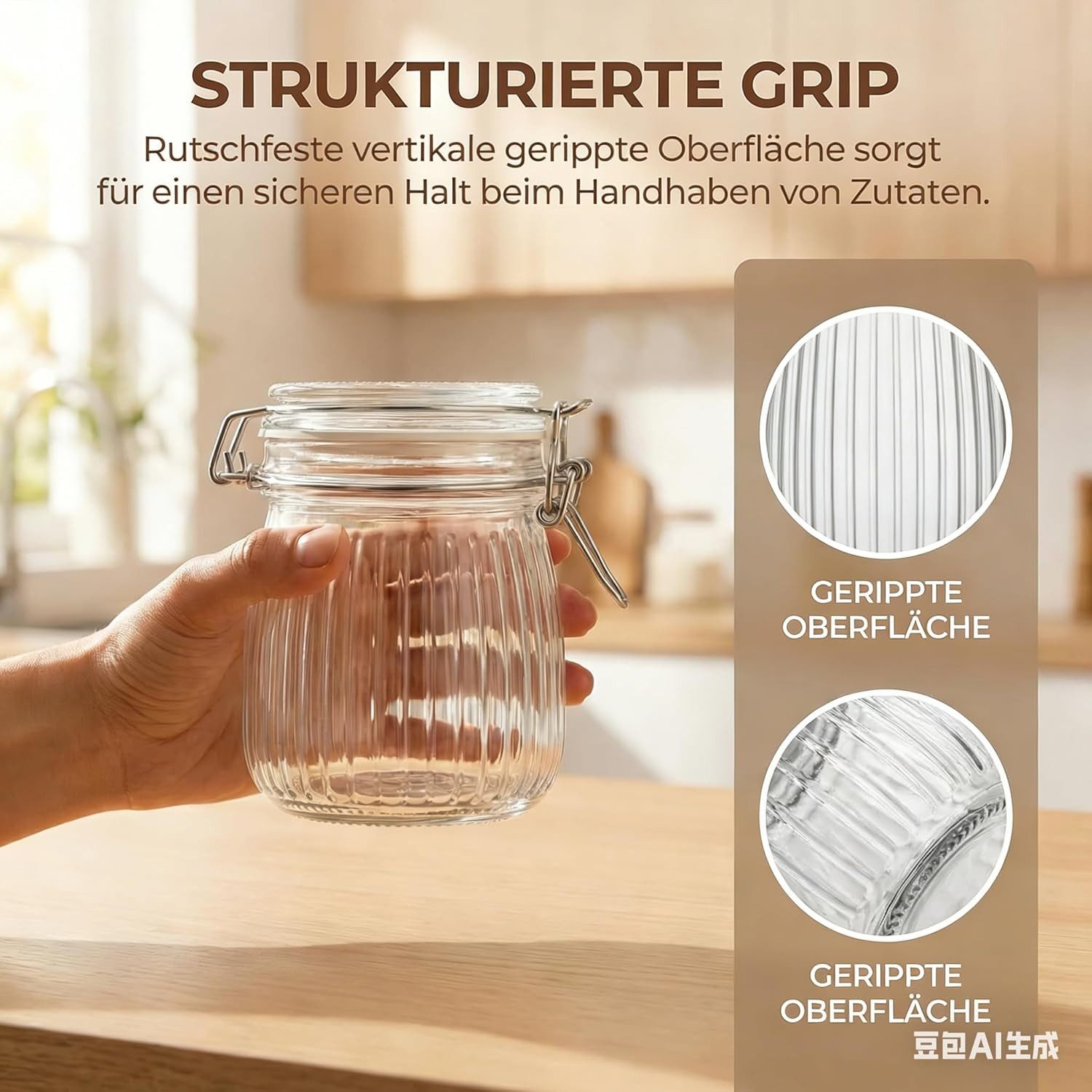Youyijia Einmachglas Einmachgläser mit Bügelverschluss 500ml 6er Set, Glas