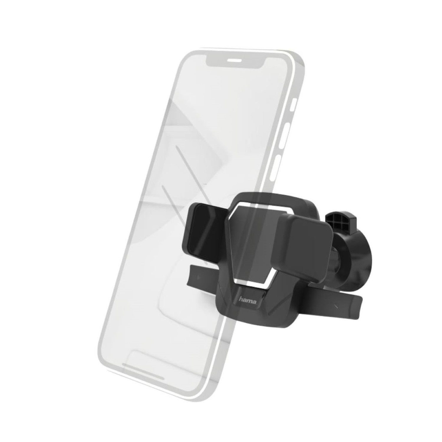 Hama Handy-Halterung Handy-Halterung 360° Auto Navi Lüftung Gitter, (360-Grad Einstellbar KFZ Smartphone Klemm-Halter für Lüftungsgitter) – Bild 5 von 5