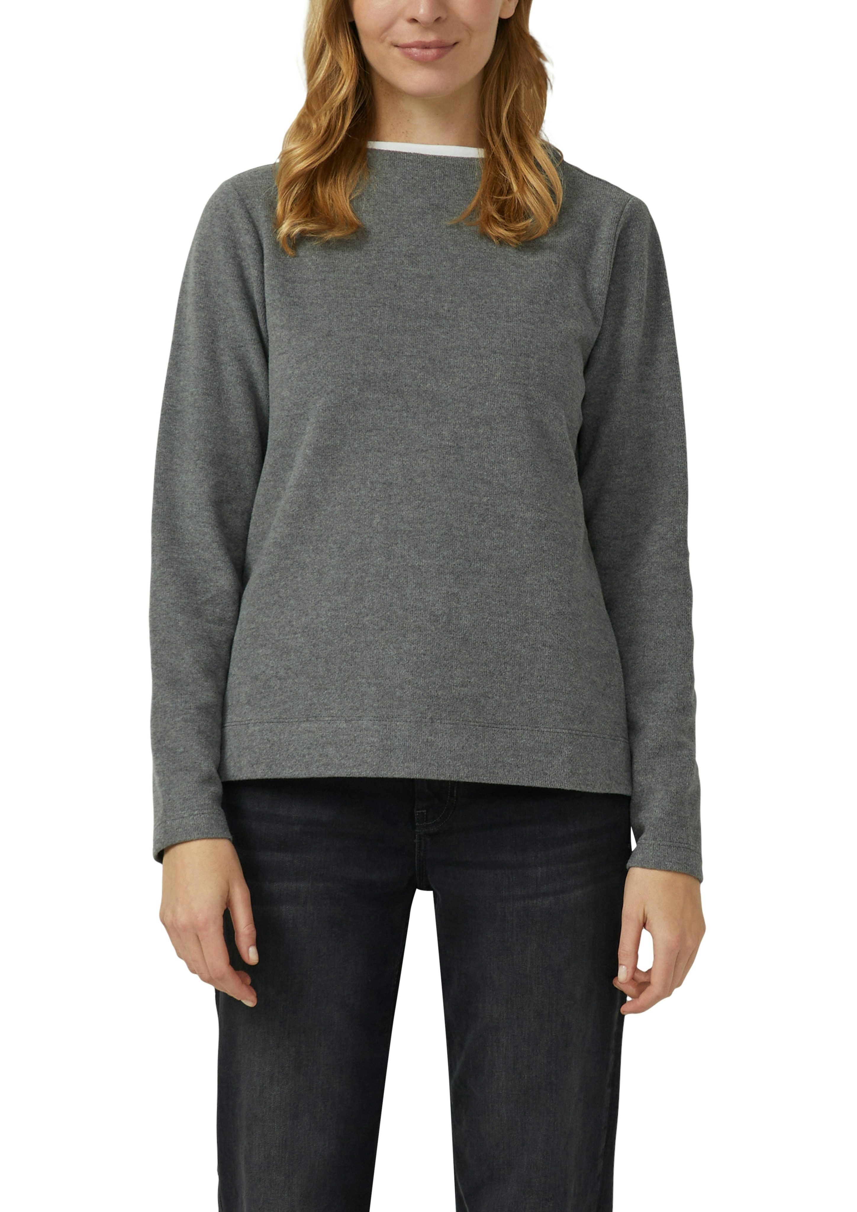 s.Oliver Sweatshirt mit kleinem Stehkragen/Turtleneck