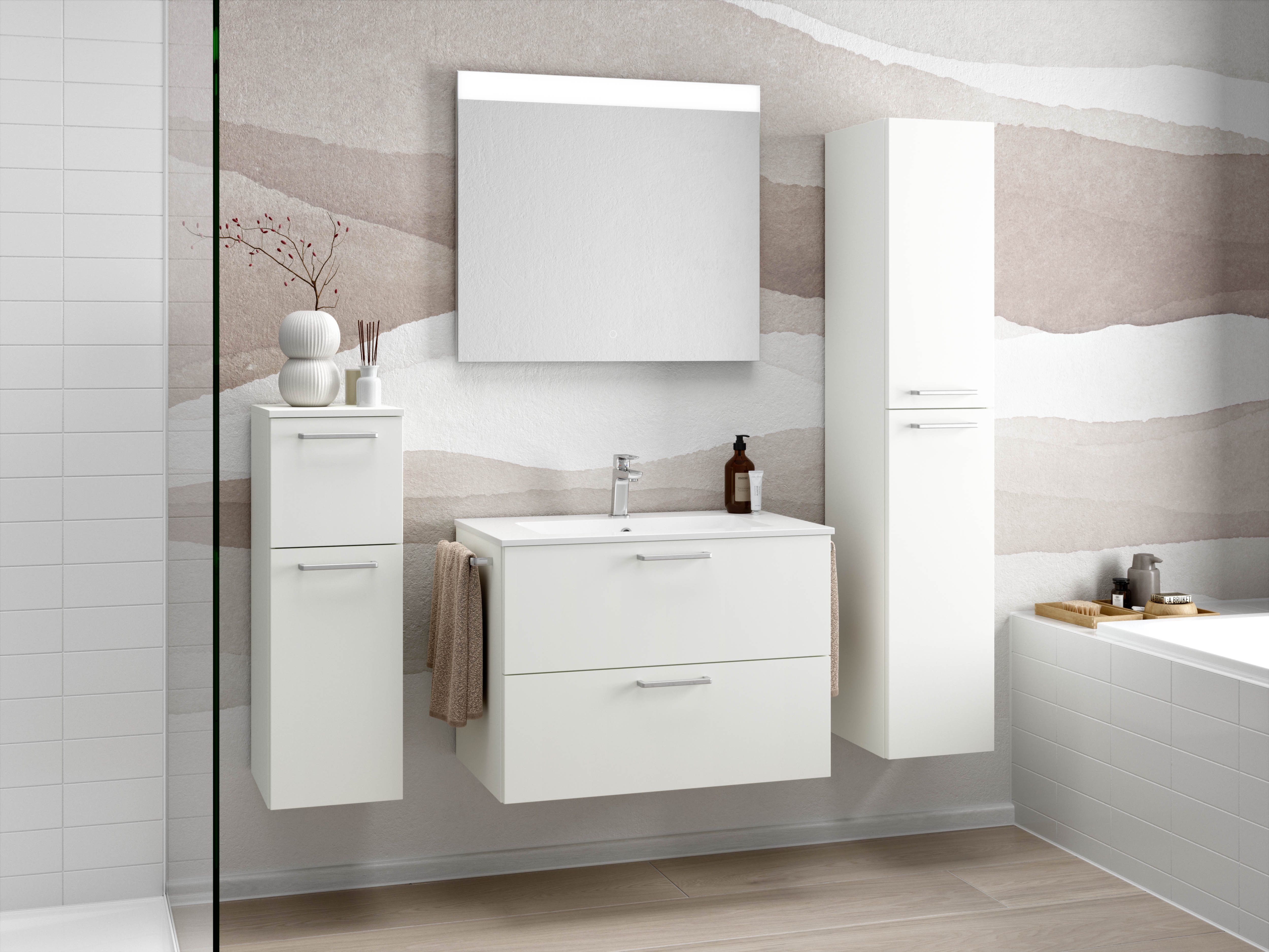 nobilia® Badmöbel-Set Tolvina, (4-St., vormontiert, mit günstig online kaufen